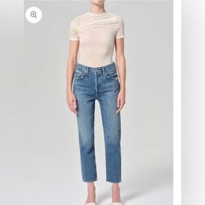 Agolde Riley Straight Crop in Frequency